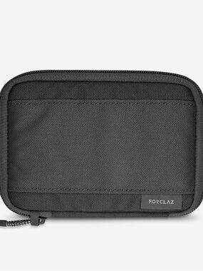 Forclaz Compact Travel Wallet, Travel Organizer- Black
